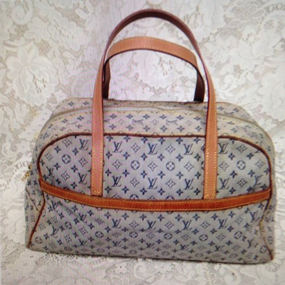 Louis Vuitton Marie Mini White-Blue Denim Handbag