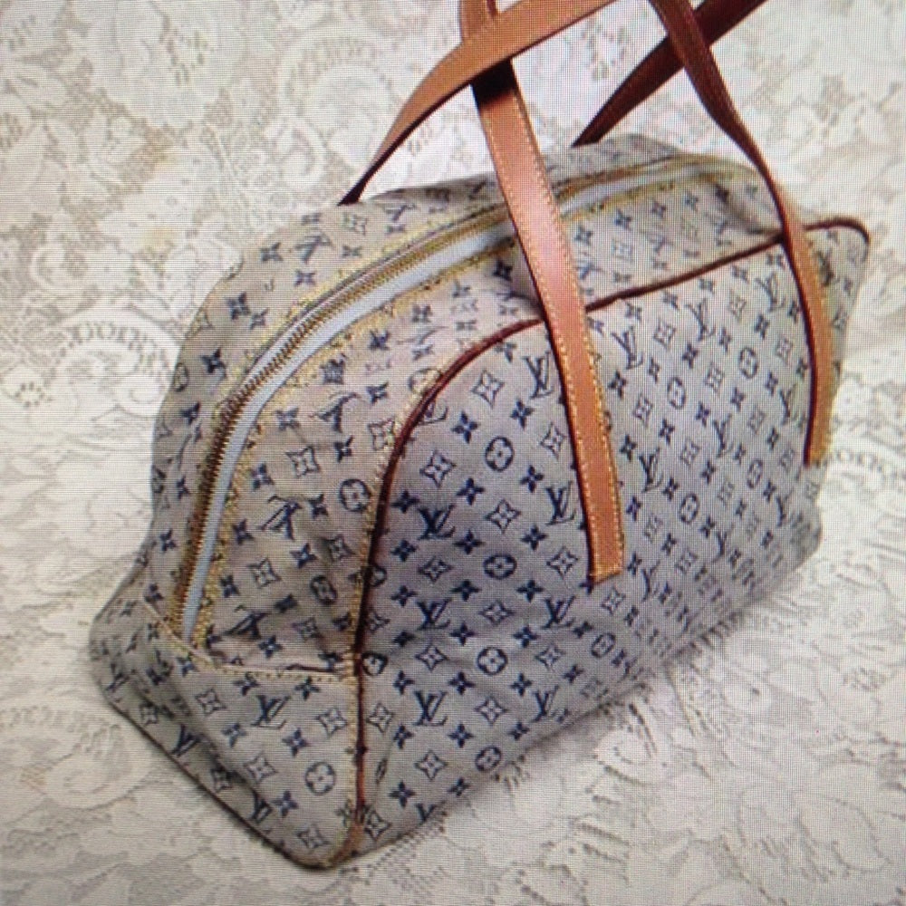 Louis Vuitton Marie Mini White-Blue Denim Handbag