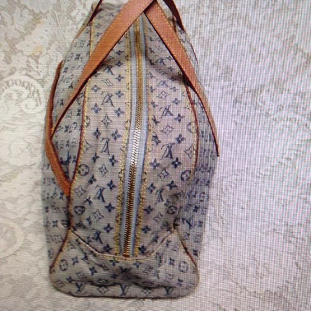Louis Vuitton Marie Mini White-Blue Denim Handbag