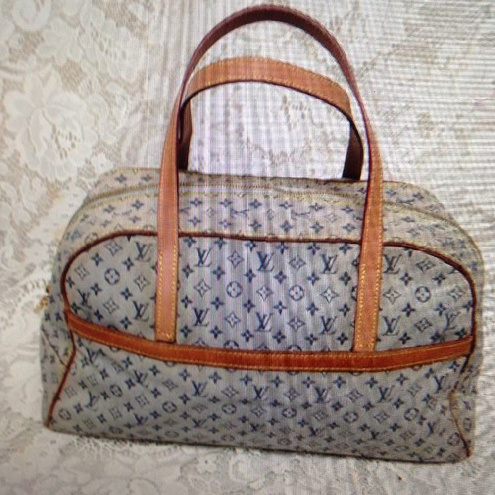 Louis Vuitton Marie Mini White-Blue Denim Handbag