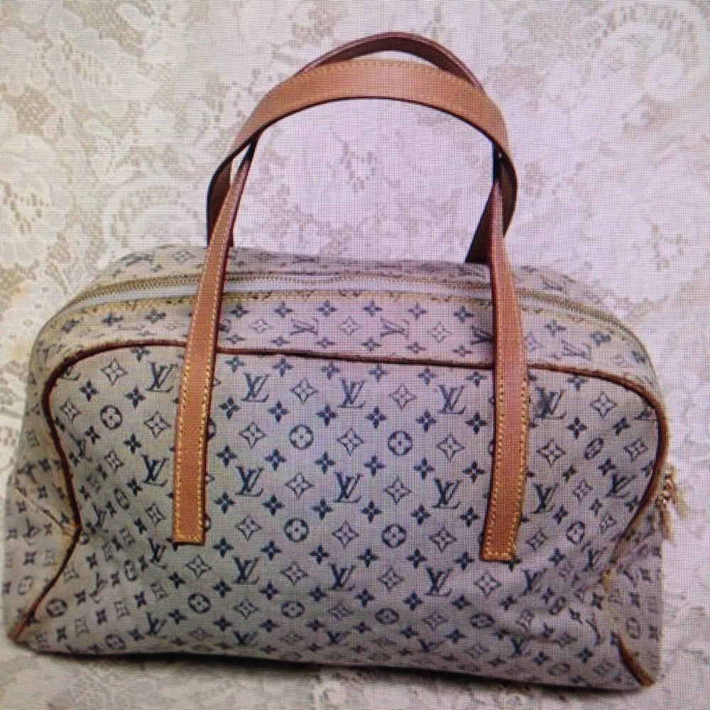 Louis Vuitton Marie Mini White-Blue Denim Handbag