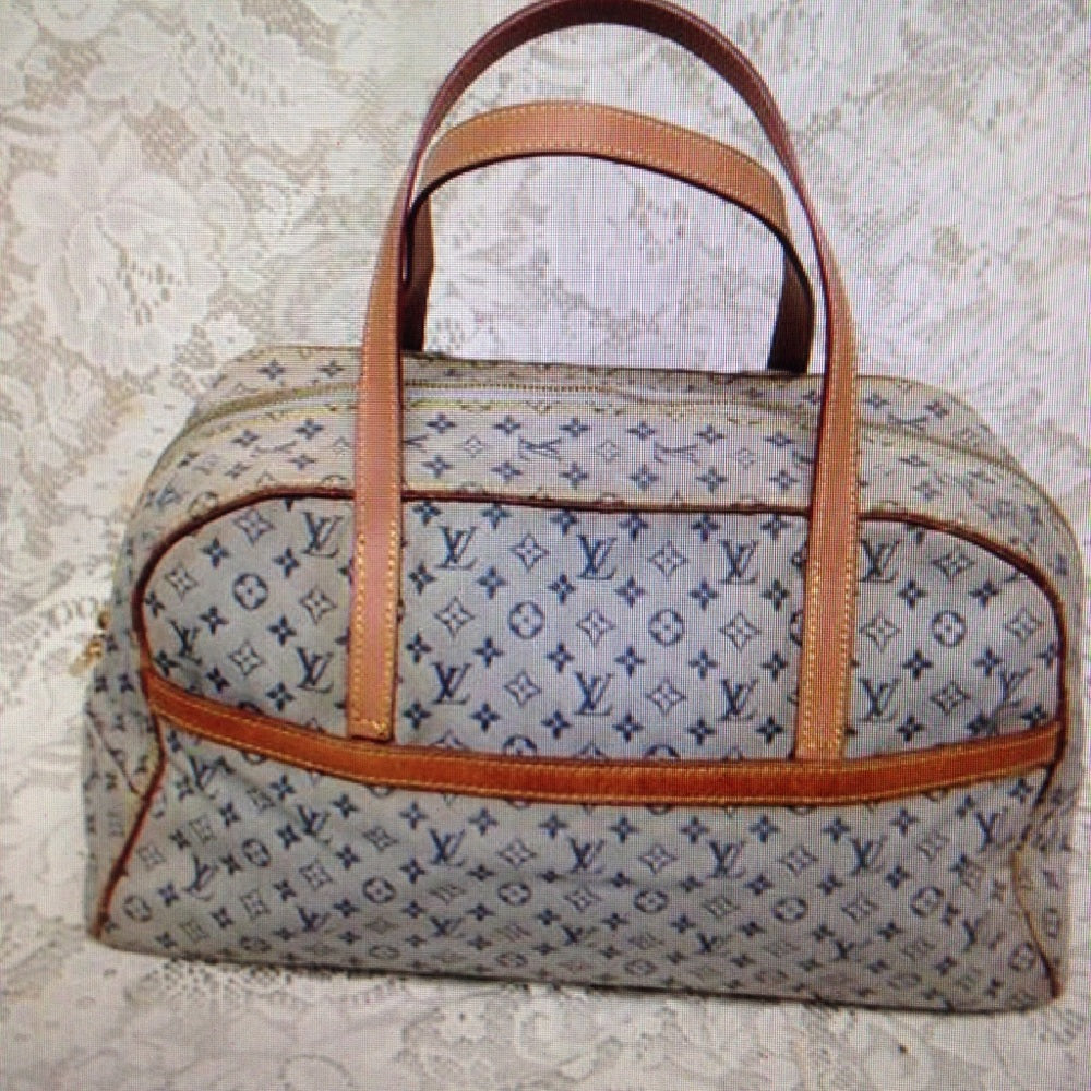 Louis Vuitton Marie Mini White-Blue Denim Handbag