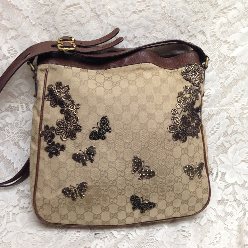 Vintage Gucci Italy, Brown Mono Shoulder Bag