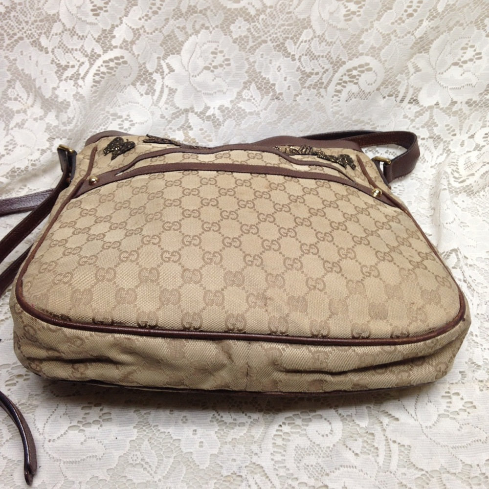 Vintage Gucci Italy, Brown Mono Shoulder Bag