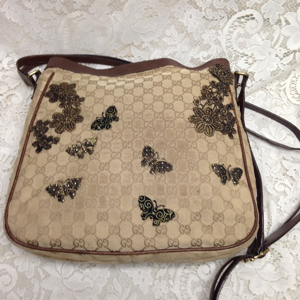 Vintage Gucci Italy, Brown Mono Shoulder Bag