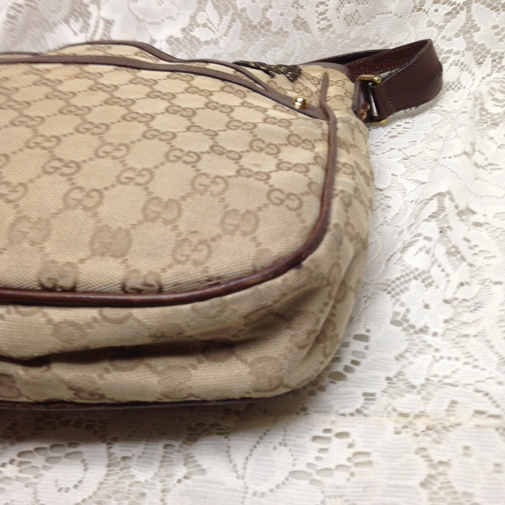 Vintage Gucci Italy, Brown Mono Shoulder Bag
