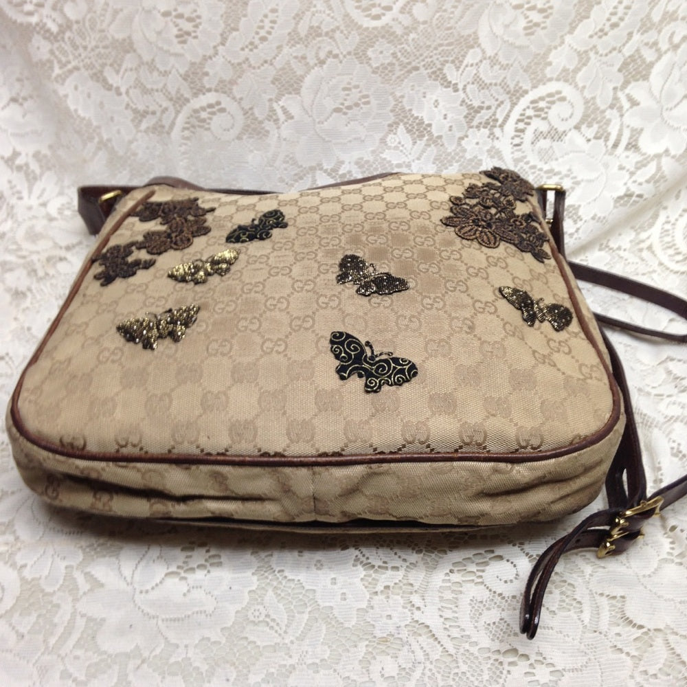 Vintage Gucci Italy, Brown Mono Shoulder Bag