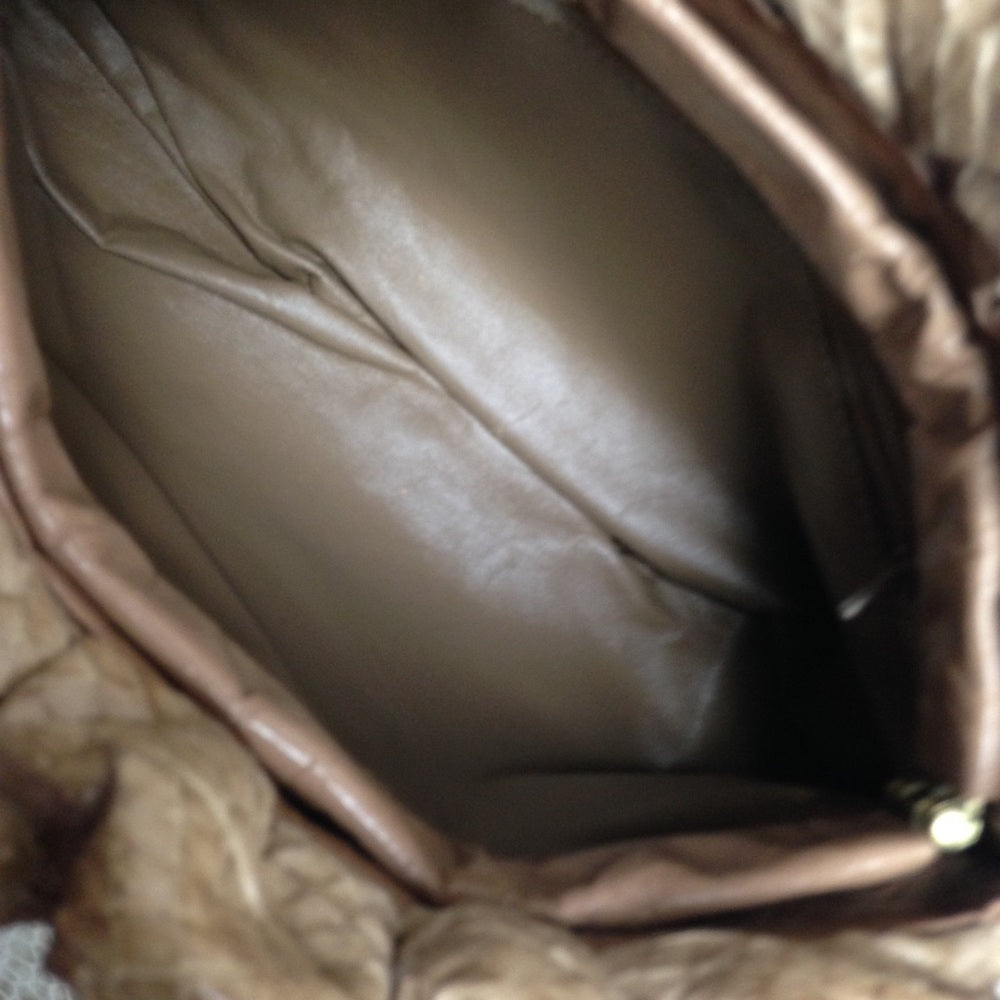 Vintage Tan Snakeskin Clutch- Crossbody