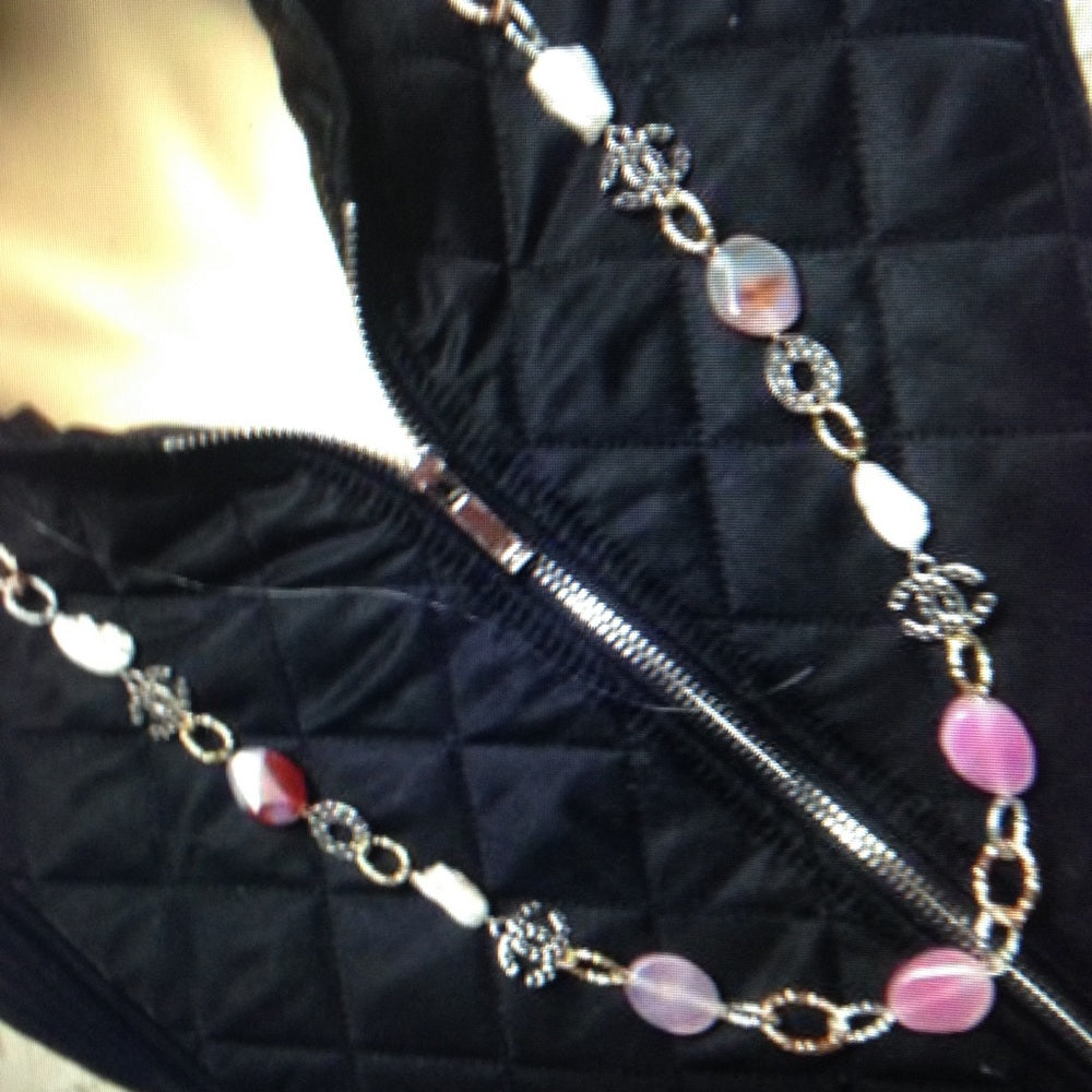 Elegant Genuine Baroque Pearl- Pink Agate Necklace