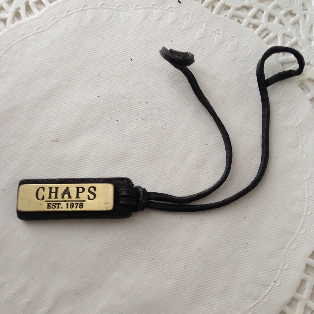Vintage, Chaps Lauren, Black Leather Handbag Charm