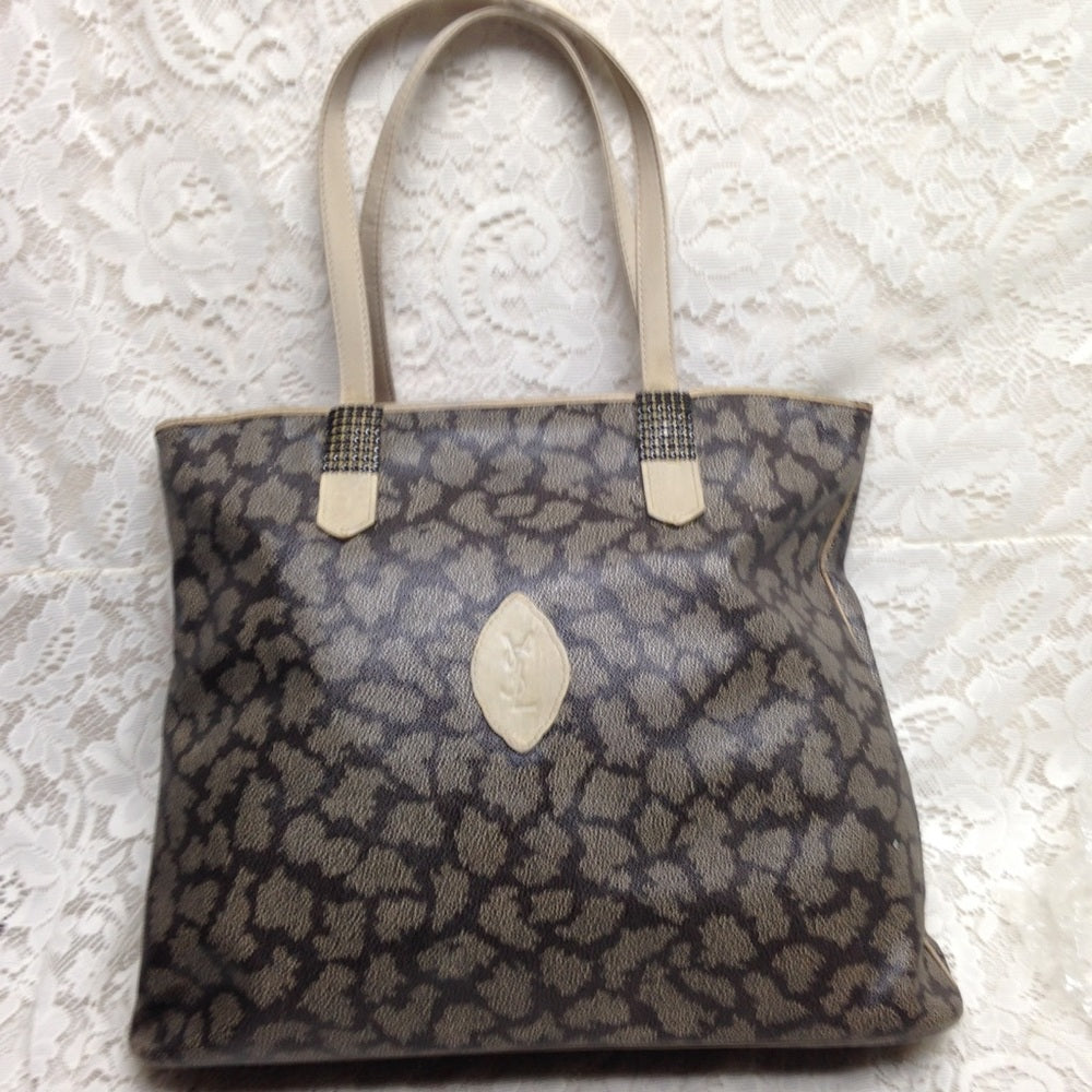 Yves Saint Laurent Large Coated Canvas Tote