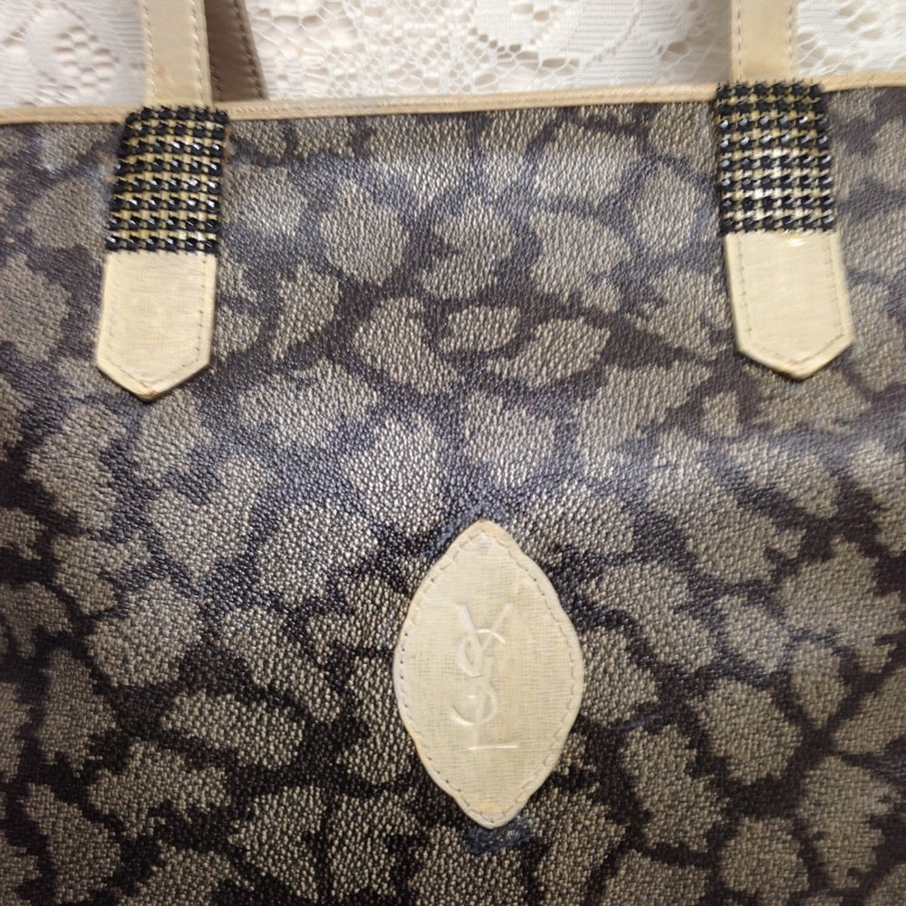 Yves Saint Laurent Large Coated Canvas Tote