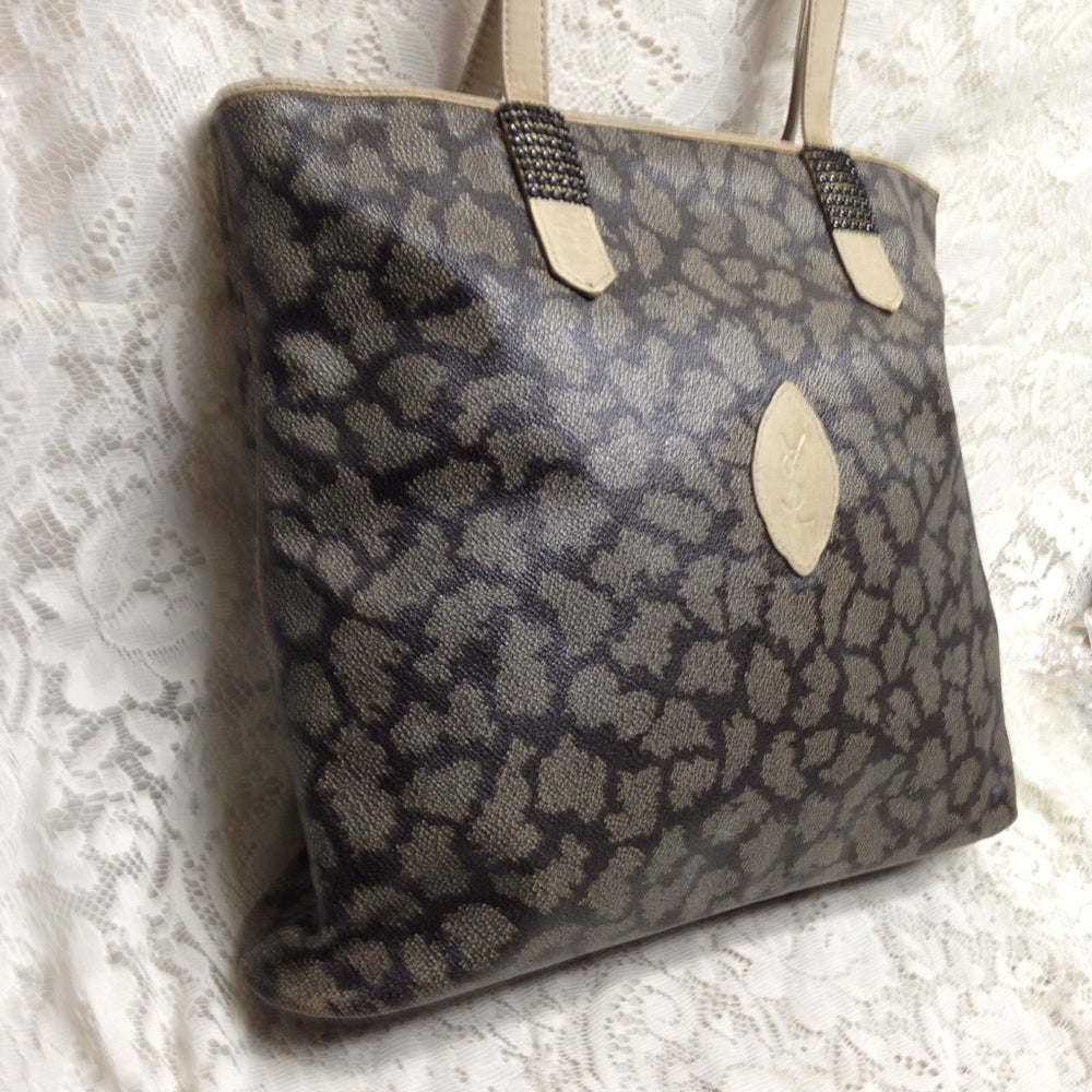 Yves Saint Laurent Large Coated Canvas Tote