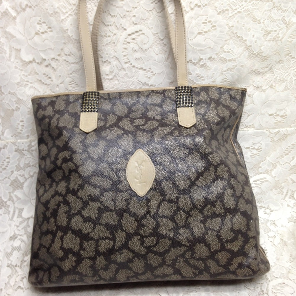Yves Saint Laurent Large Coated Canvas Tote