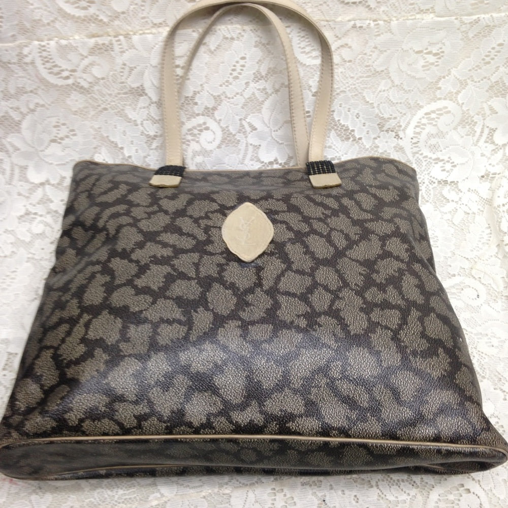 Yves Saint Laurent Large Coated Canvas Tote