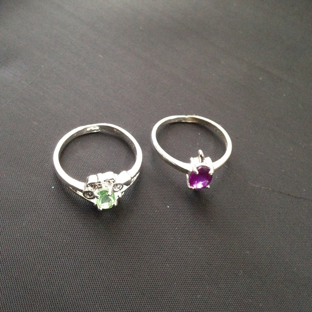 Vintage 2pc 925 Silver Tiny Rings Choose 1 set