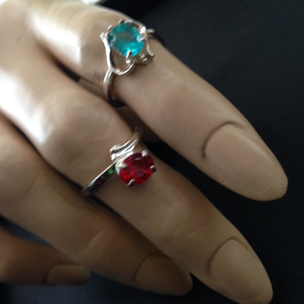 Vintage 2pc 925 Silver Tiny Rings Choose 1 set