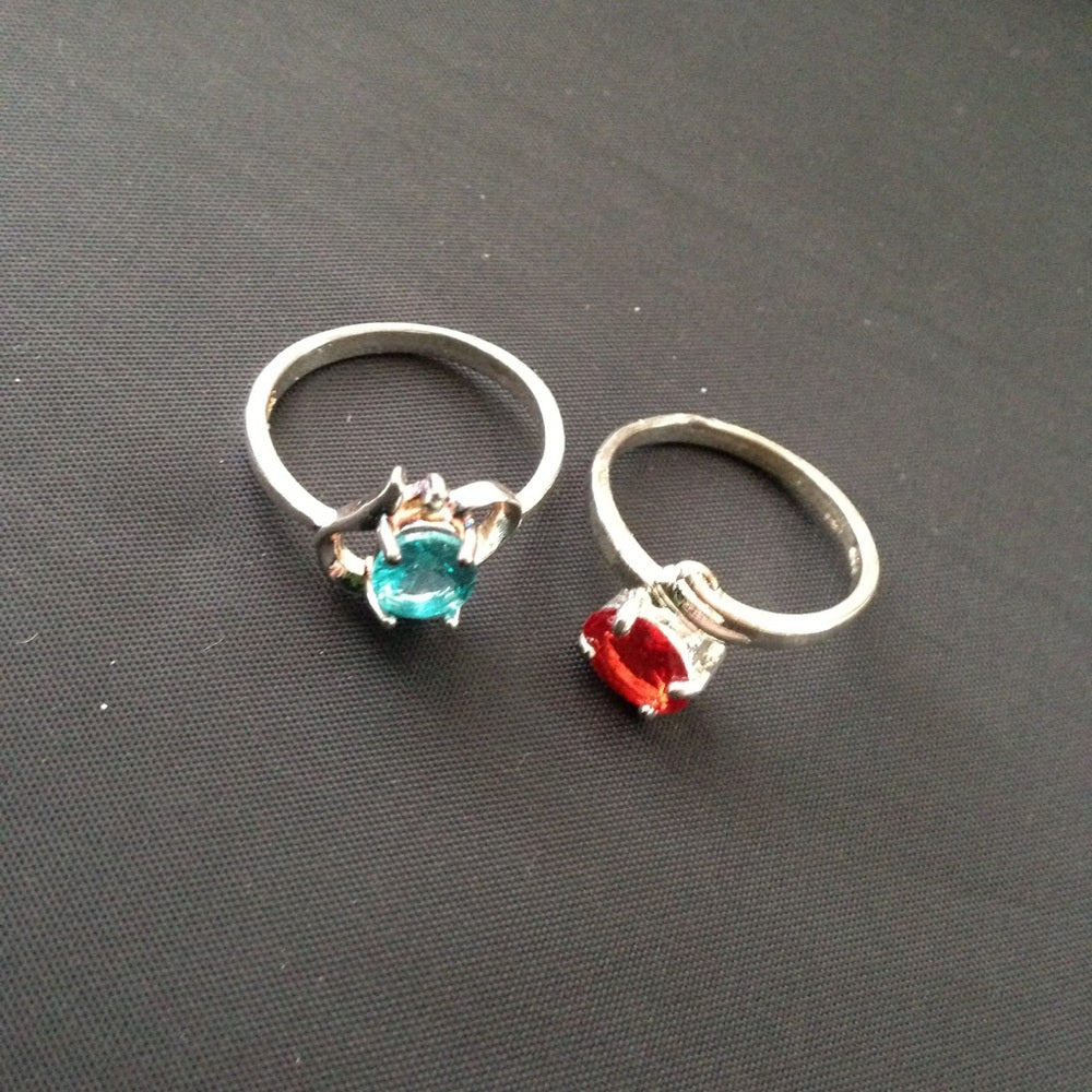 Vintage 2pc 925 Silver Tiny Rings Choose 1 set
