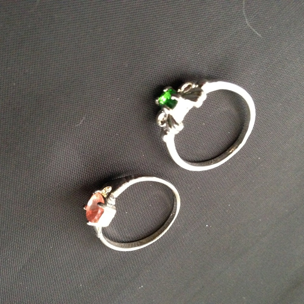 Vintage 2pc 925 Silver Tiny Rings Choose 1 set