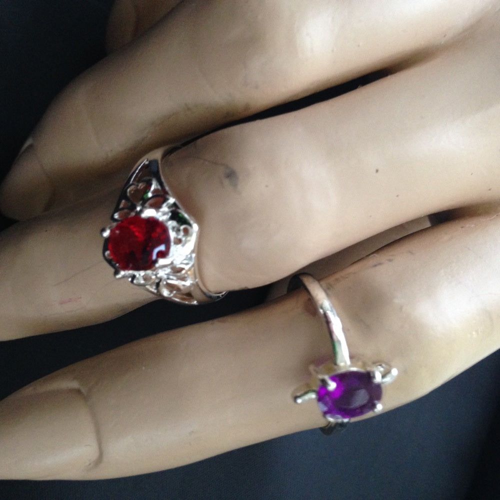Vintage 2pc 925 Silver Tiny Rings Choose 1 set