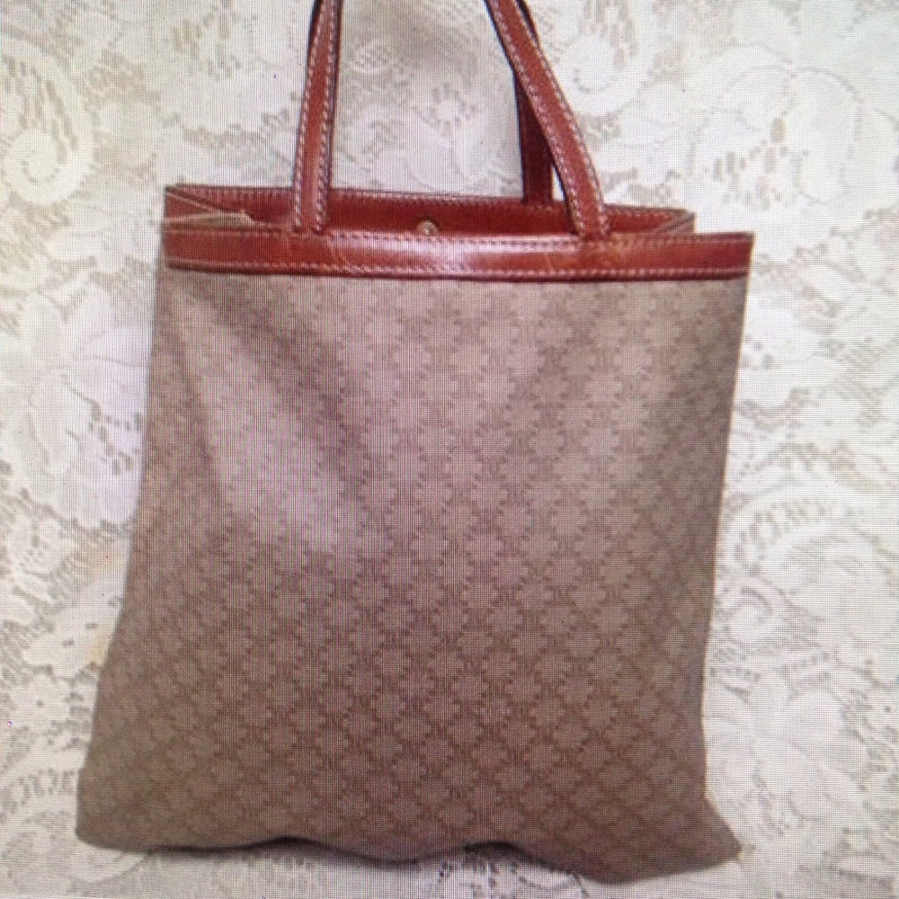 Celine Cream Mono Tote Handbag 12in x 11in x 5in
