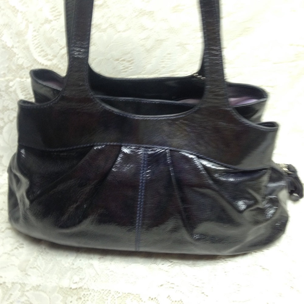 Authentic Coach Black Patent Leather Shoulder Bag