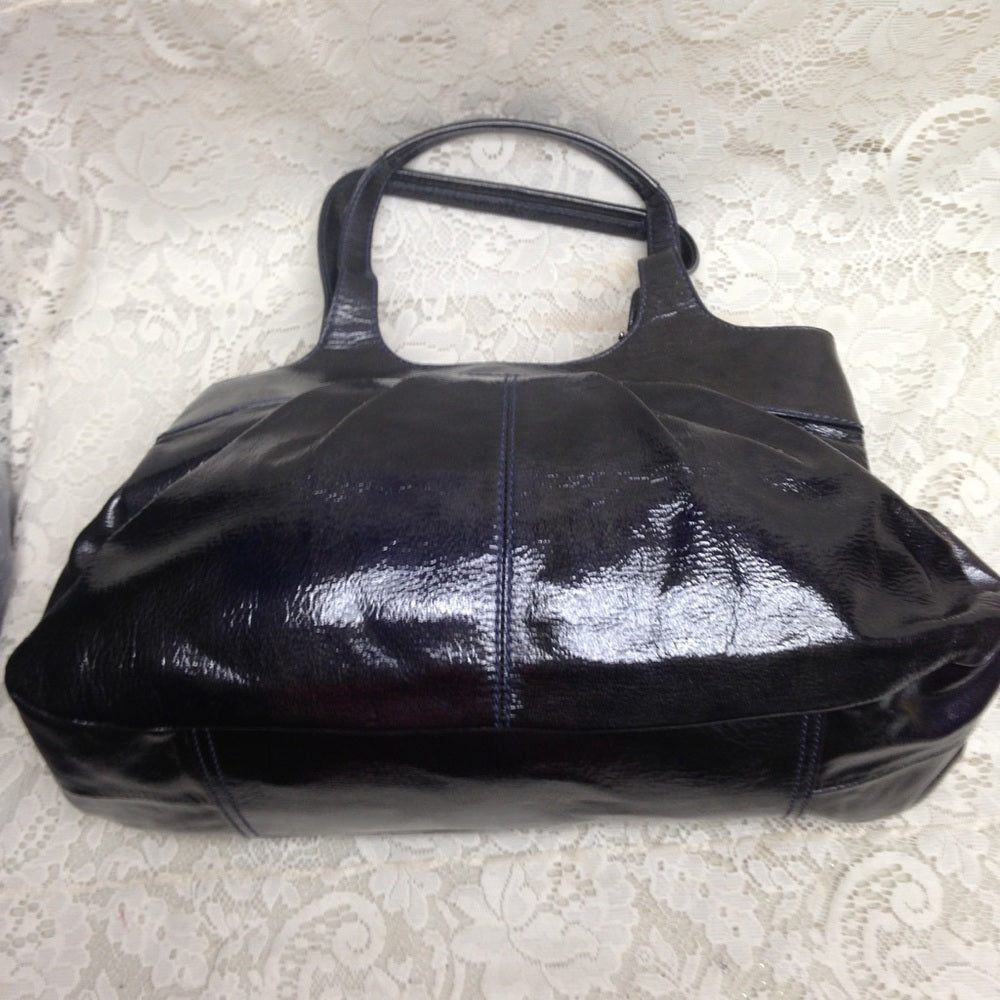 Authentic Coach Black Patent Leather Shoulder Bag