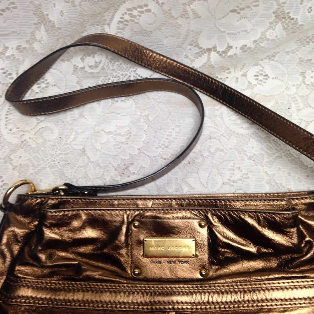 Marc by Marc Jacobs Copper Leather Shoulder-Handba
