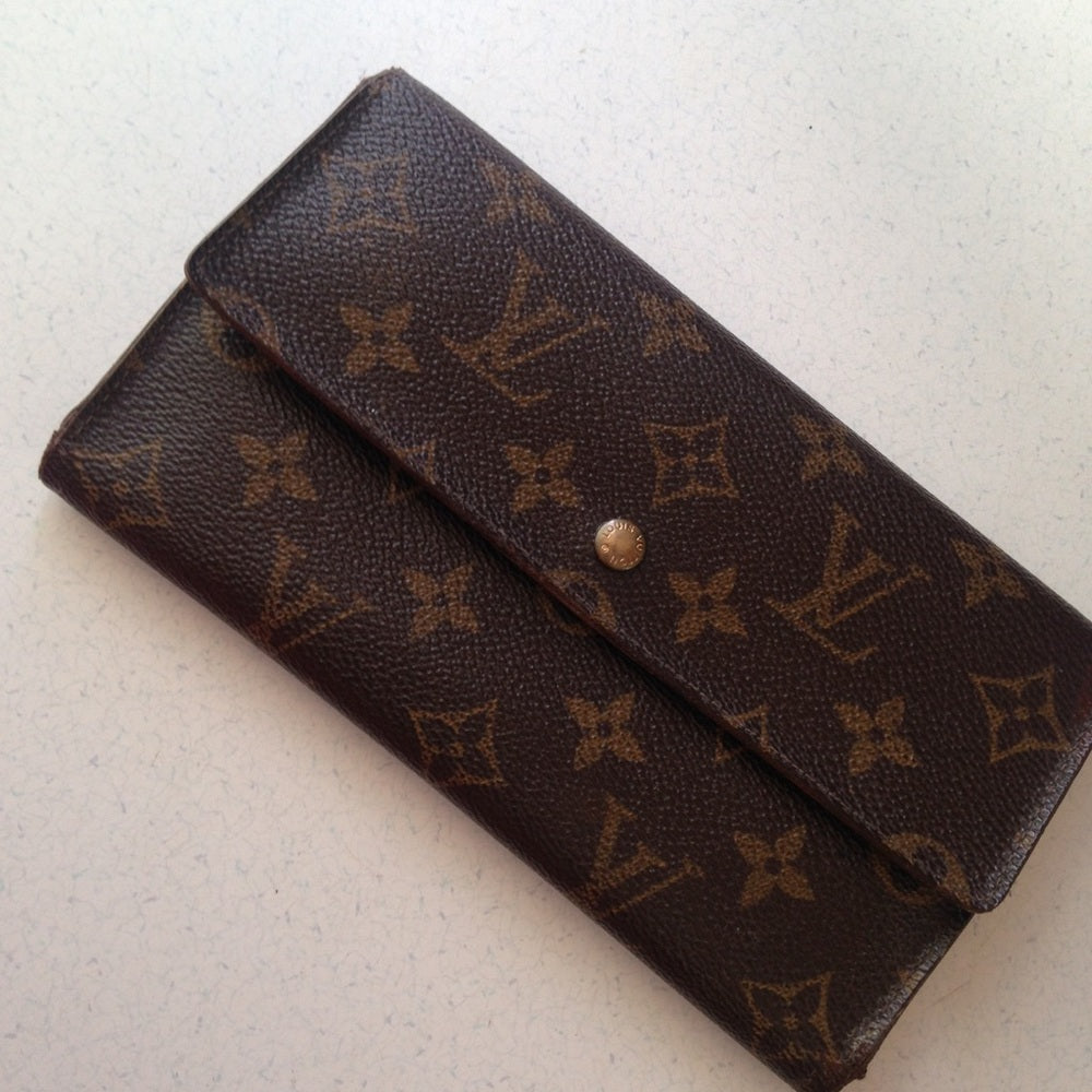 Louis Vuitton, Brown Mono, Bi-Fold Long Wallet