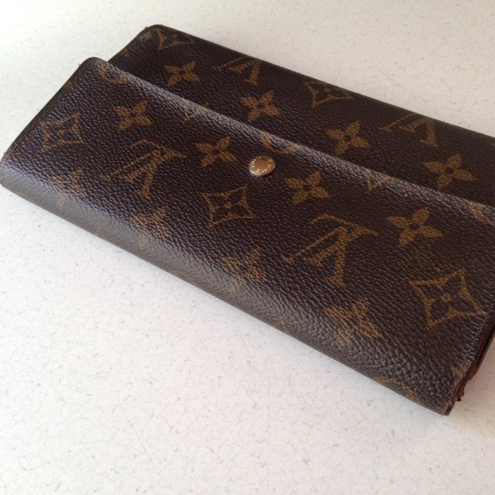 Louis Vuitton, Brown Mono, Bi-Fold Long Wallet