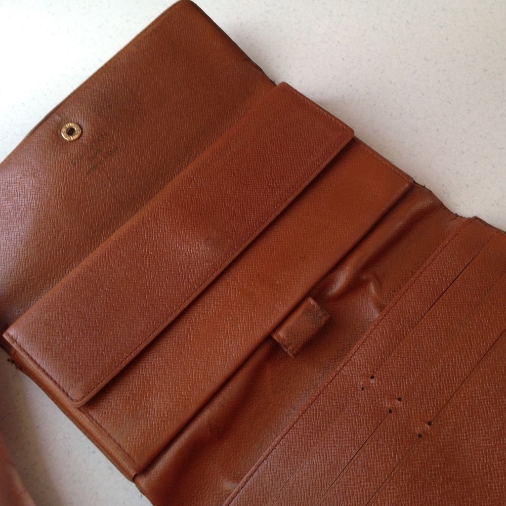 Louis Vuitton, Brown Mono, Bi-Fold Long Wallet