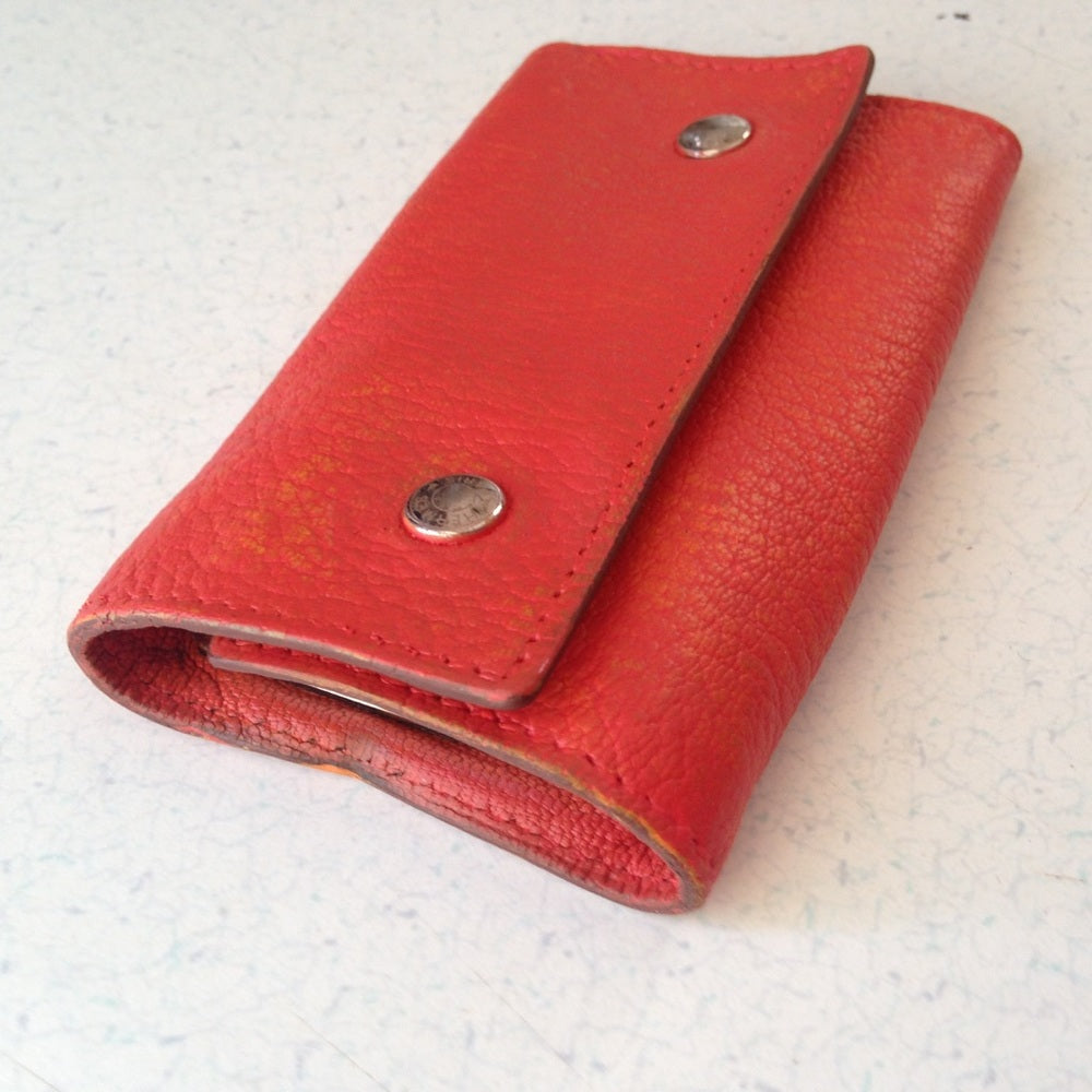 Hermes Tangerine Leather 6-Hooks Key Case