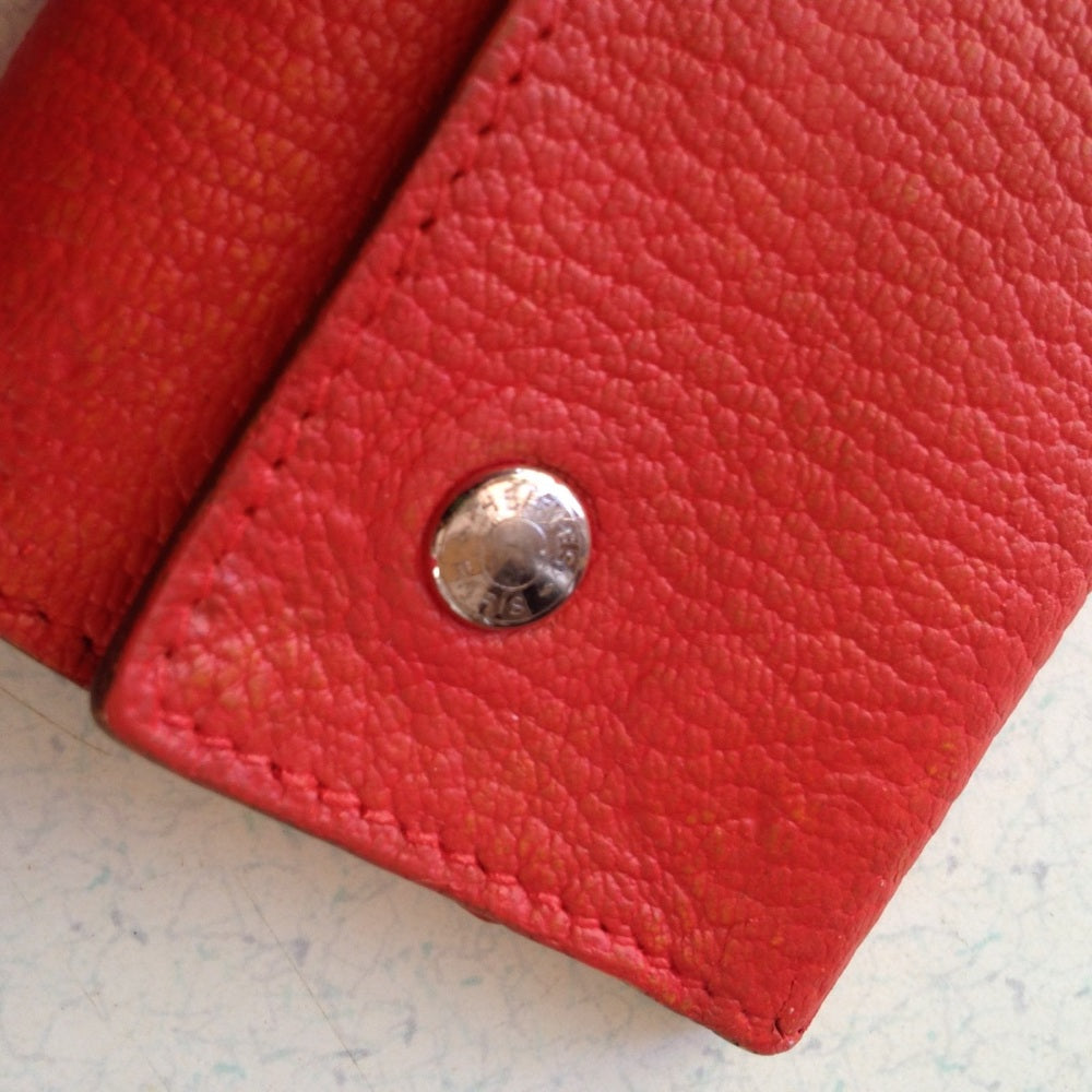 Hermes Tangerine Leather 6-Hooks Key Case