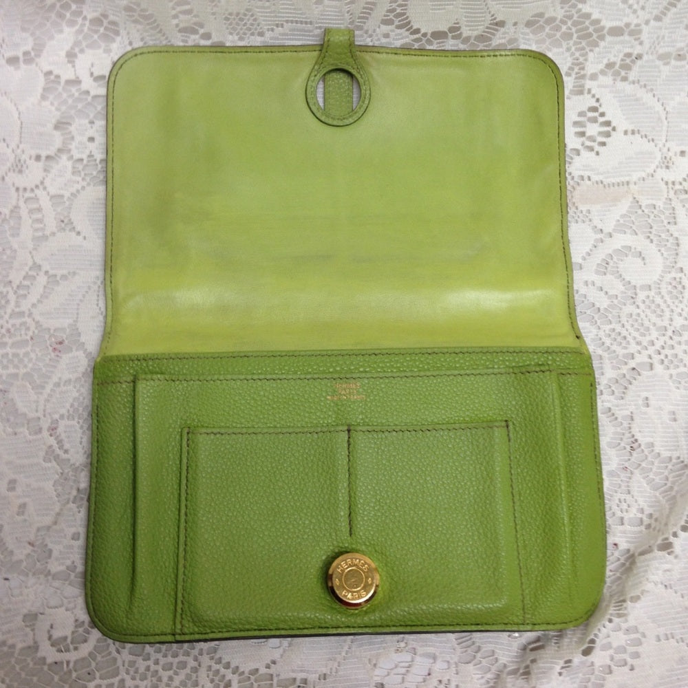 Hermes Logos GM Togo Leather Wallet and Coin Purse