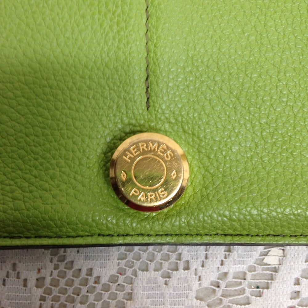 Hermes Logos GM Togo Leather Wallet and Coin Purse