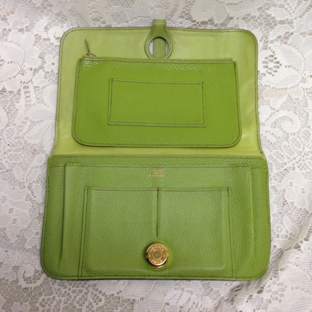 Hermes Logos GM Togo Leather Wallet and Coin Purse