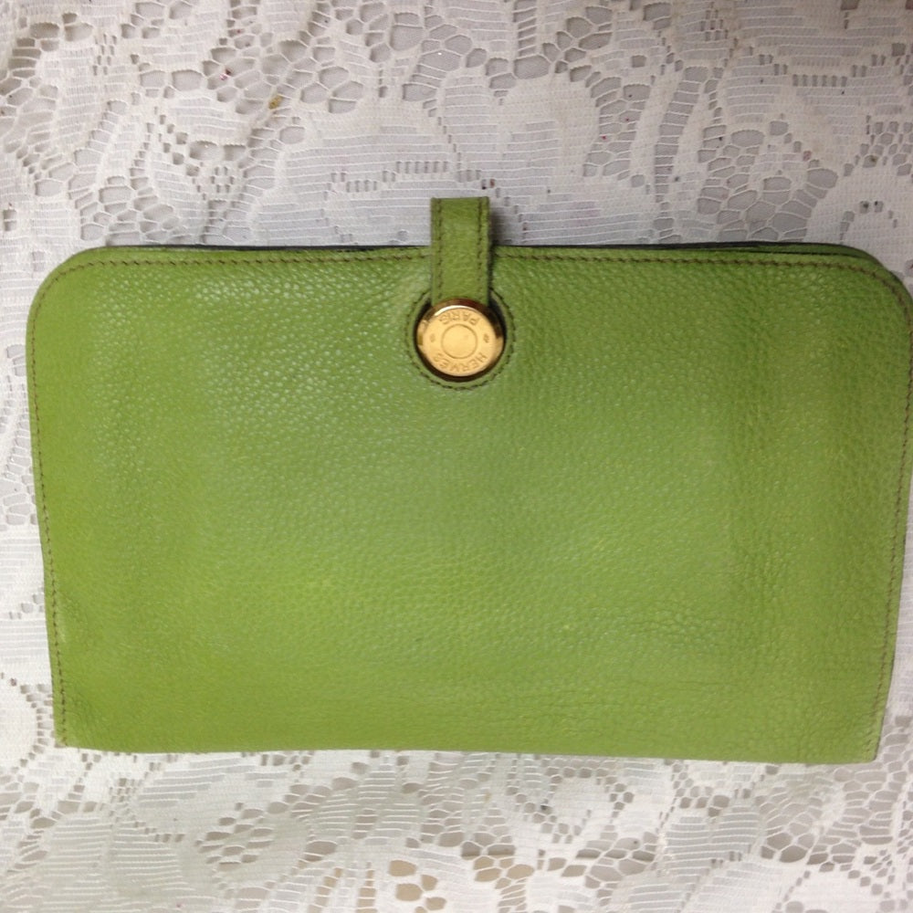 Hermes Logos GM Togo Leather Wallet and Coin Purse