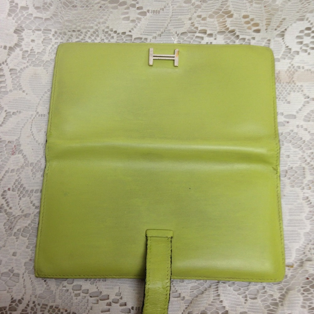 Hermes Logos H Bearn Chèvre Leather Long Wallet