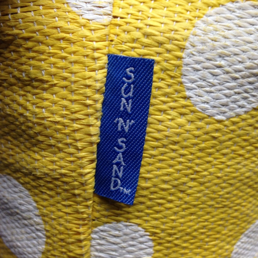 Sun n Sand Large Yellow Polka Dot Tote-Shoulder Ba