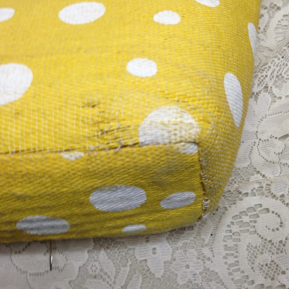 Sun n Sand Large Yellow Polka Dot Tote-Shoulder Ba