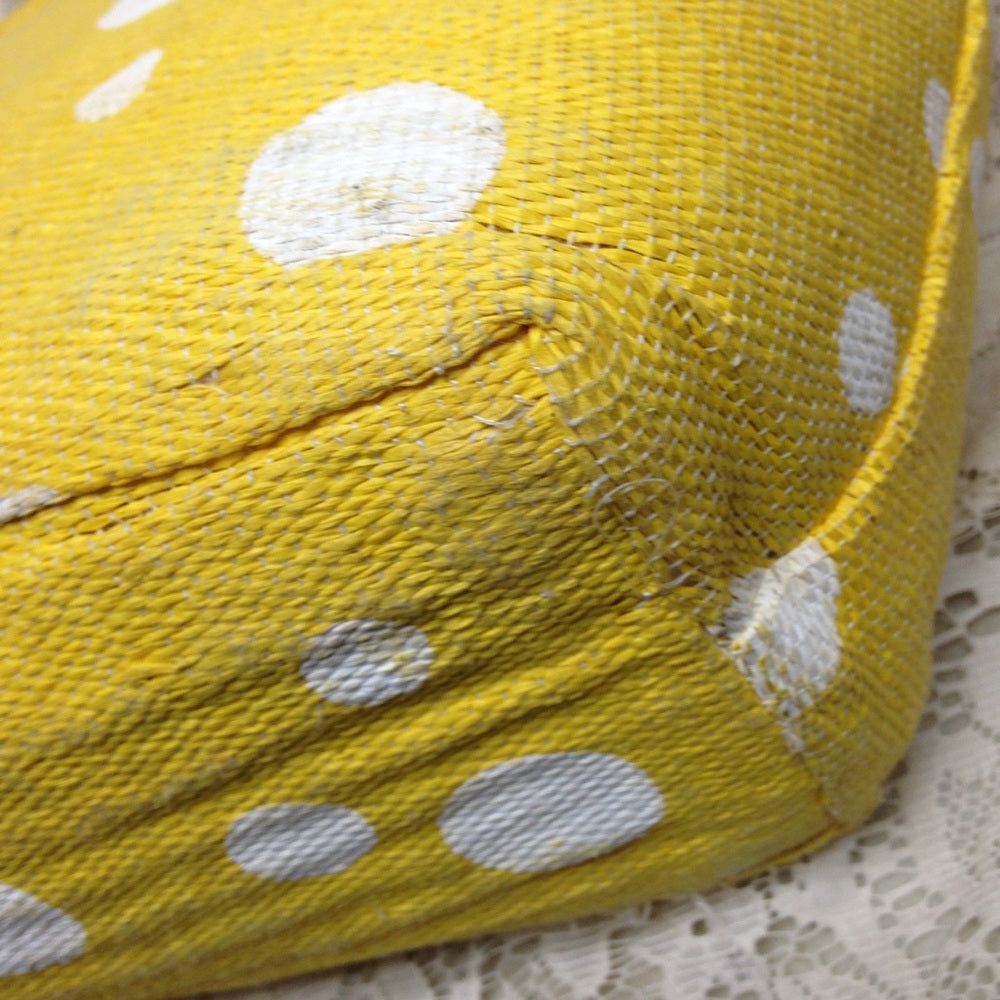 Sun n Sand Large Yellow Polka Dot Tote-Shoulder Ba