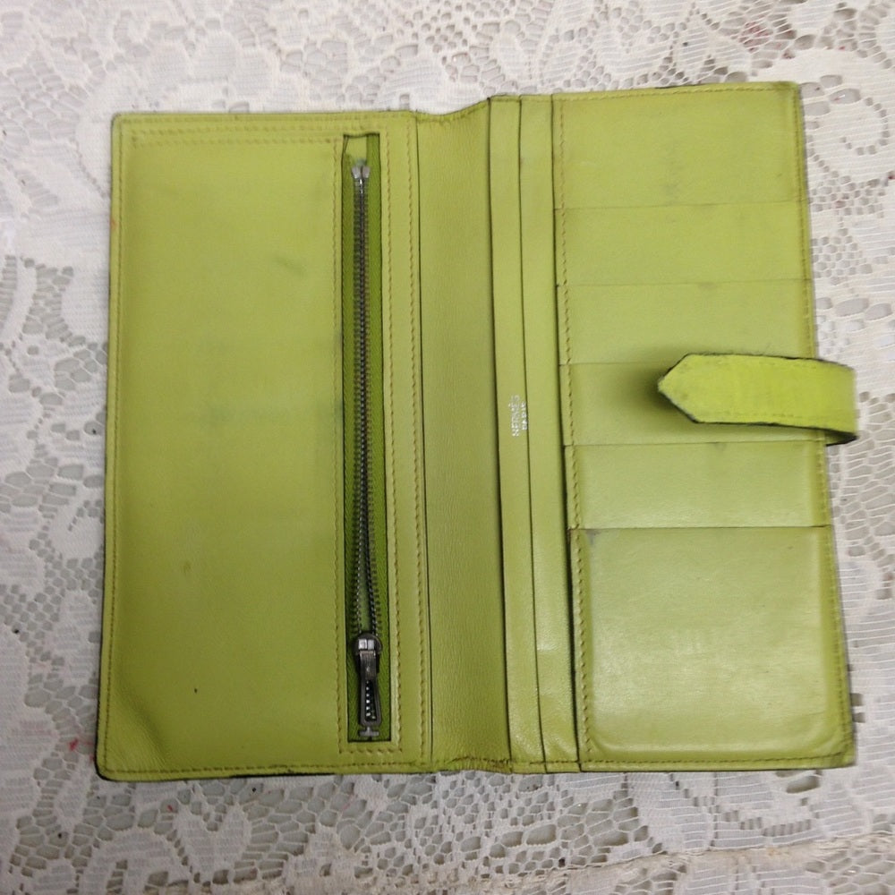 Hermes Logos H Bearn Chèvre Leather Long Wallet