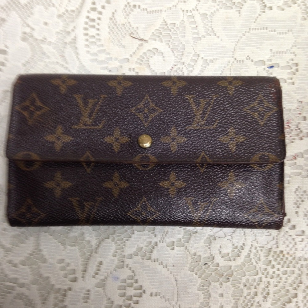 Louis Vuitton, Brown Mono, Bi-Fold Long Wallet