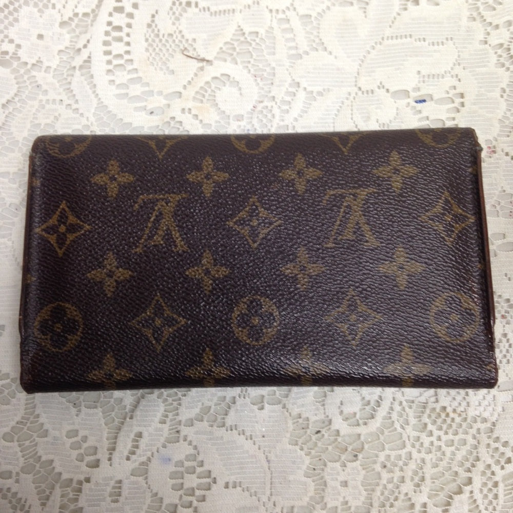 Louis Vuitton, Brown Mono, Bi-Fold Long Wallet