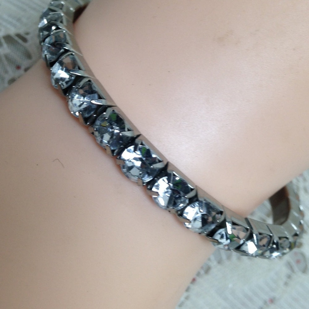 3pc Multi-color Rhinestone Stretchable Bracelets