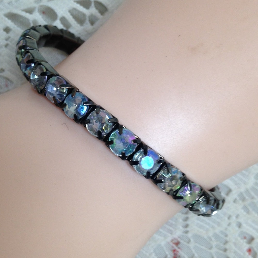 3pc Multi-color Rhinestone Stretchable Bracelets