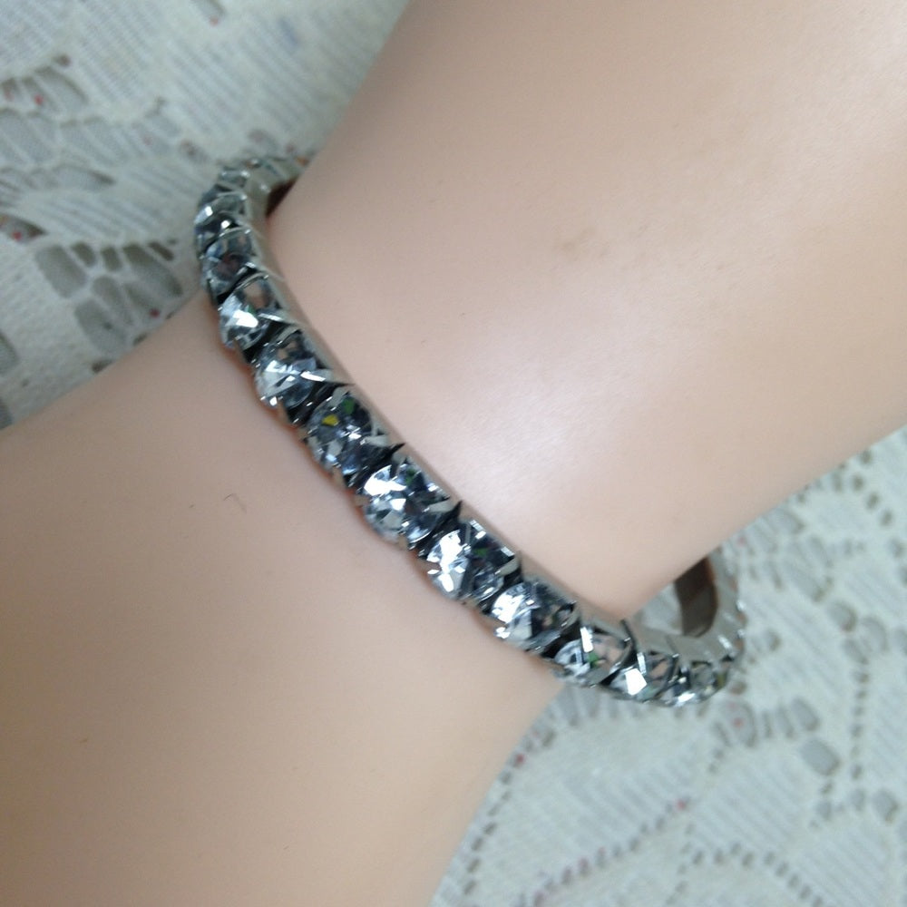 3pc Multi-color Rhinestone Stretchable Bracelets