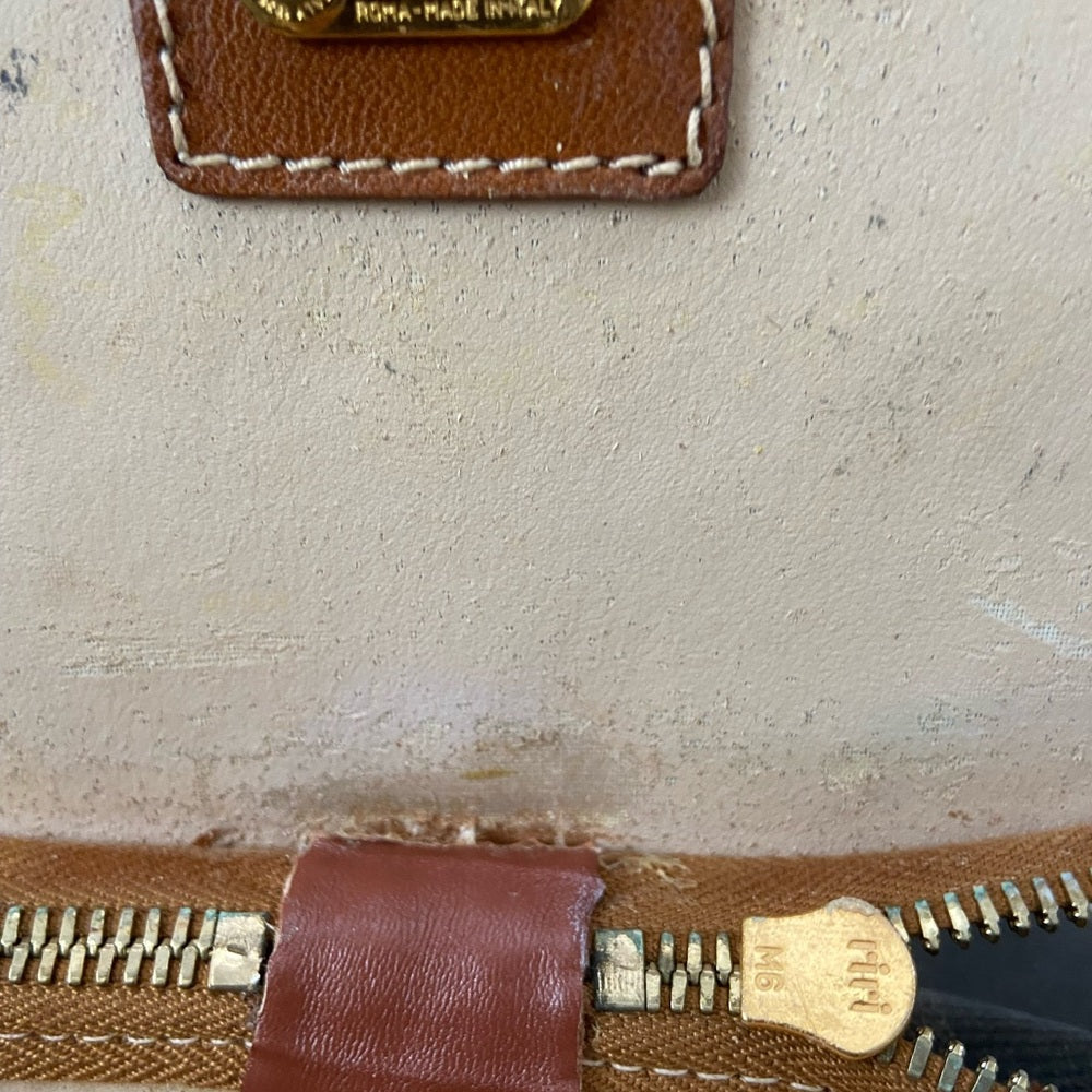 Fendi Pequin Stripes Coated Canvas Cosmetic Pouch
