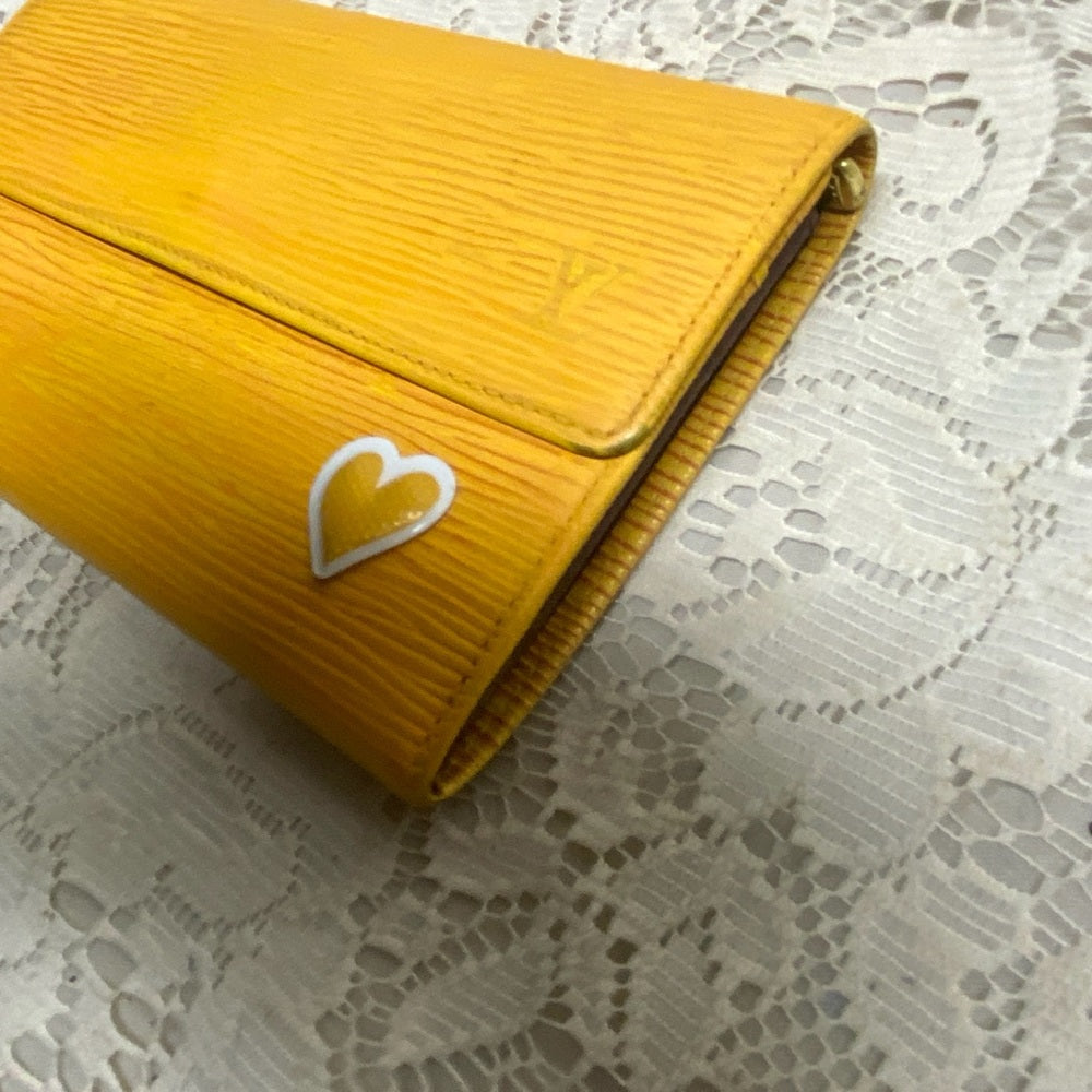 Louis Vuitton, Yellow Epi Leather Bi-fold Wallet