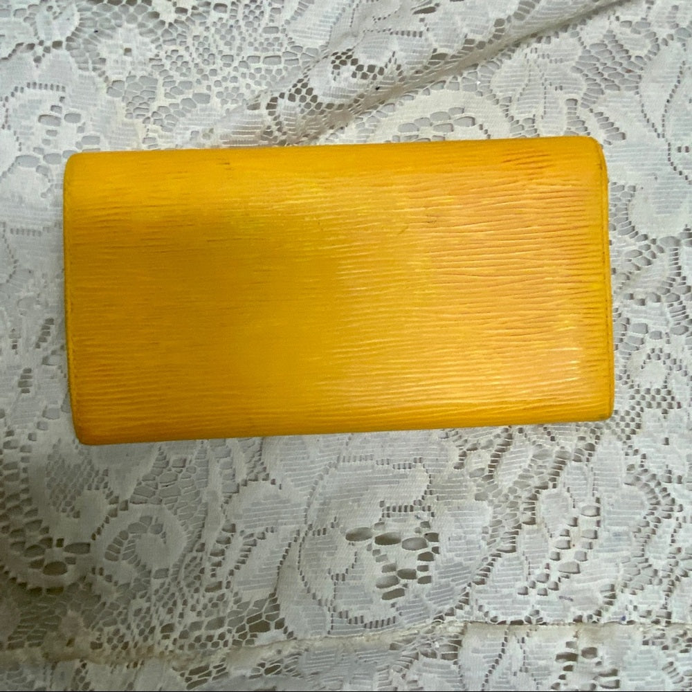 Louis Vuitton, Yellow Epi Leather Bi-fold Wallet